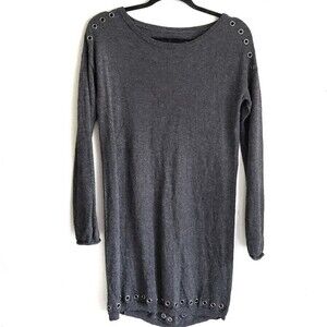 Zadig & Voltaire Zooma Wool Cashmere Grommet detail Sweater Tunic Small